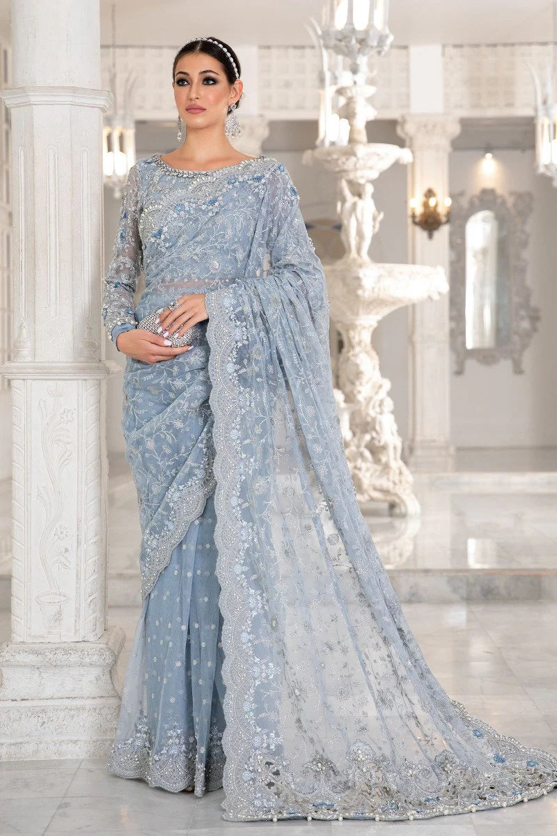 Maria B. ICE BLUE SAREE
